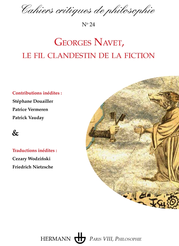 Couverture de Georges Navet, le fil clandestin de la fiction, Cahiers critiques de philosophie, n° 24, Février 2022