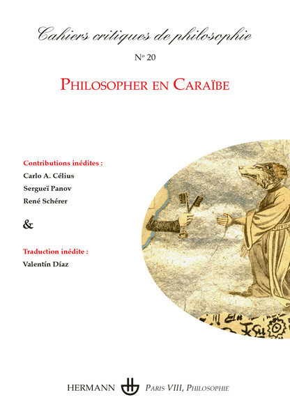 Couverture de Philosopher en Caraïbe, Cahiers critiques de philosophie, n° 20, Octobre 2018