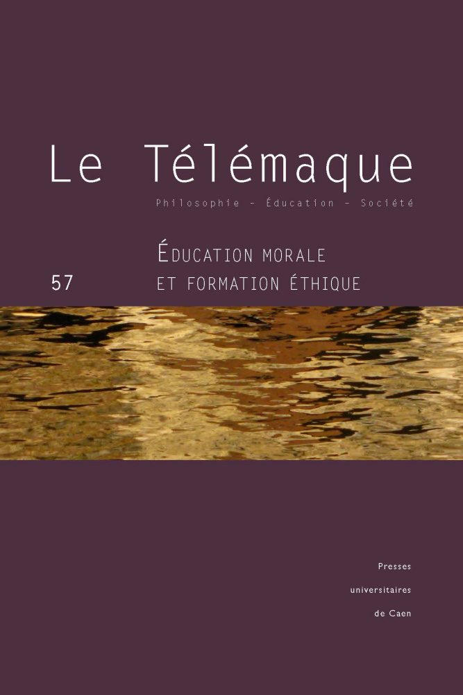 Couverture de Éducation morale et formation éthique, Le Télémaque, n° 57, 2020