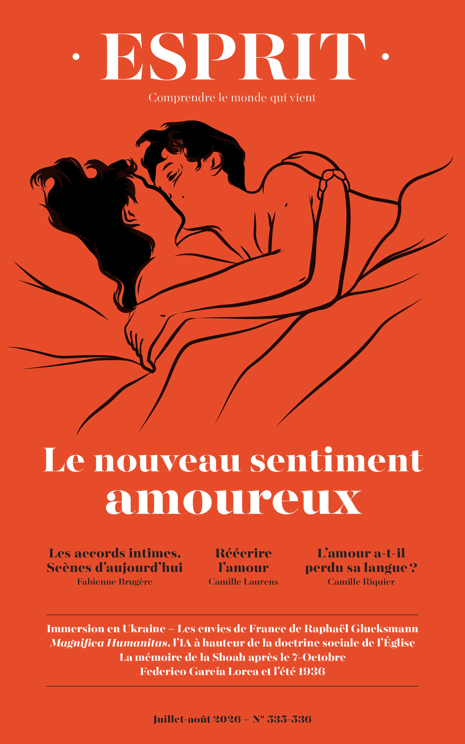 Couverture de Le nouveau sentiment amoureux. Esprit, n° 535-536, 2026